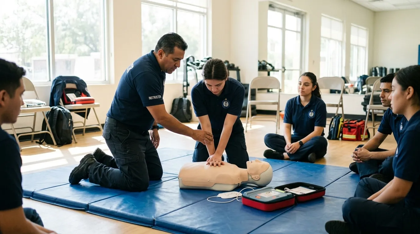 Capacitación en primeros auxilios y reanimación con maniquí