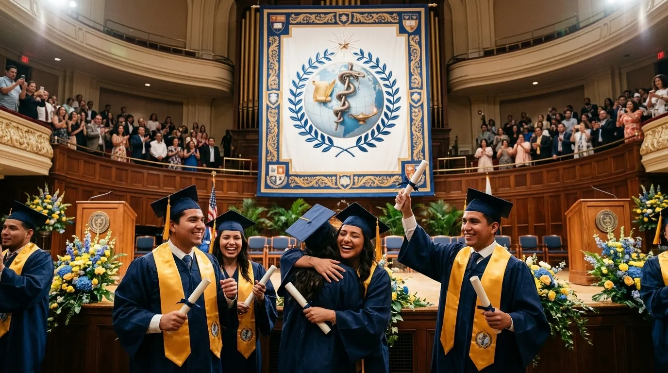 Ceremonia de titulación de la Universidad Abierta Internacional